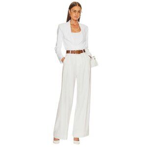 NONChalant Label Fabi Wide Leg Pants in White Womens Dressy Trousers